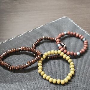 NWOT - Set of Four Beaded Bracelets